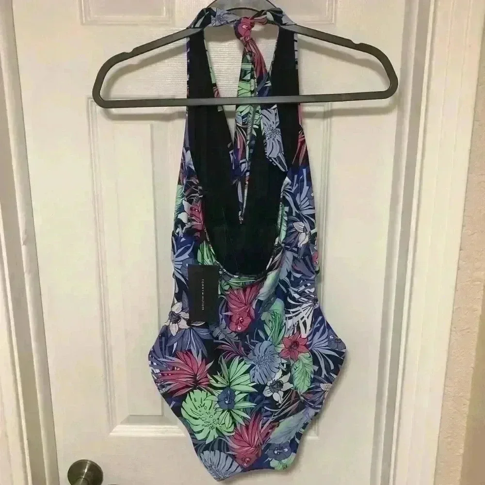 Tommy Hilfiger Women's Halter One Piece Swimsuit